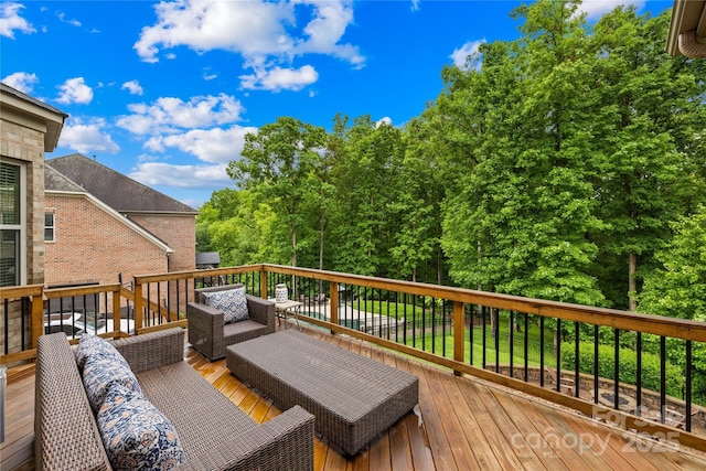 2289 Pine Valley Dr, Denver, NC 28037 - wooden deck with outdoor lounge area