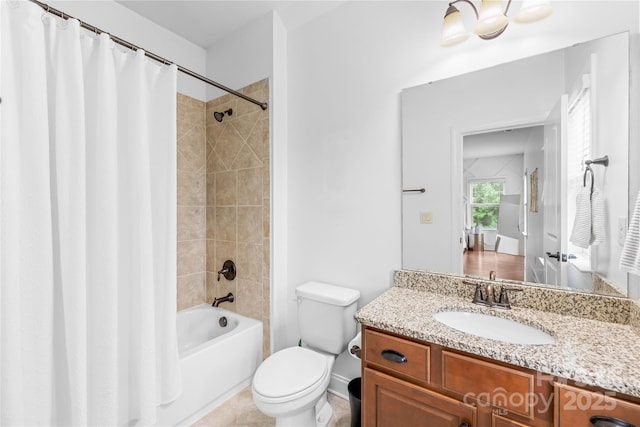 2289 Pine Valley Dr, Denver, NC 28037 - full bath featuring vanity, shower / bath combo, and toilet
