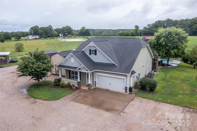 2310 Gill Jordan Rd, Chester, SC 29706 - view of front of property featuring covered porch, dirt driveway, a front yard, and roof with shingles