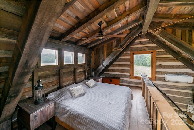 2310 Gill Jordan Rd, Chester, SC 29706 - bedroom featuring wooden walls, wooden ceiling, and wood-type flooring