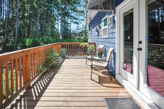 5016 Old Pine Ln, Cherryville, NC 28021 - view of wooden deck