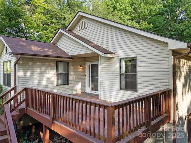 100 Tarragon Pl, Flat Rock, NC 28731 - wooden deck featuring stairway