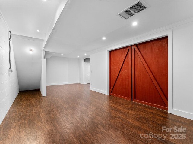 100 Tarragon Pl, Flat Rock, NC 28731 - finished basement with wood finished floors and recessed lighting