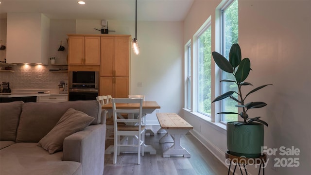 4710 Old Pageland Marshville Rd, Monroe, NC 28112 - dining room with light wood-style flooring, baseboards, and recessed lighting