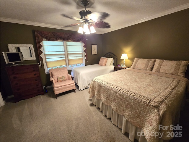 105 Bent Creek Blvd Unit 16, Lake Lure, NC 28746 - carpeted bedroom featuring crown molding and ceiling fan
