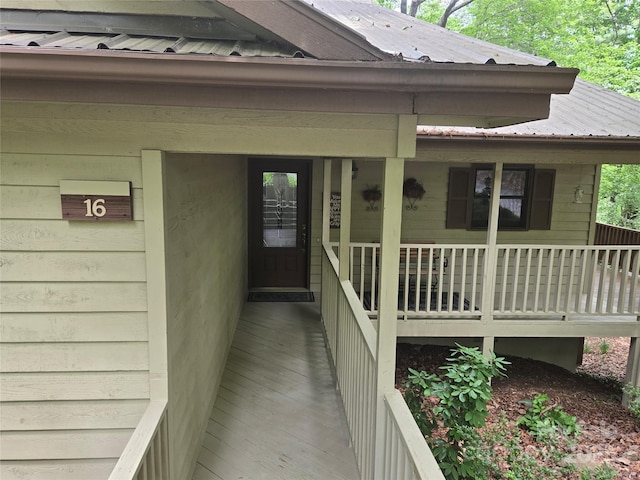 105 Bent Creek Blvd Unit 16, Lake Lure, NC 28746 - view of exterior entry with metal roof