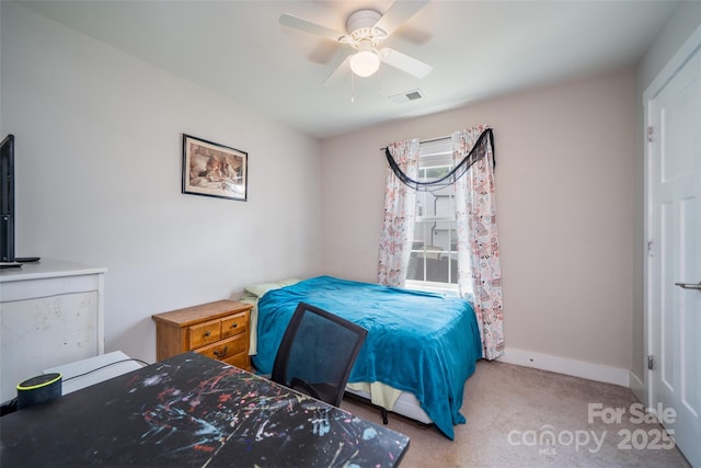 624 Cardwell Ln, Fletcher, NC 28732 - carpeted bedroom with a ceiling fan and baseboards