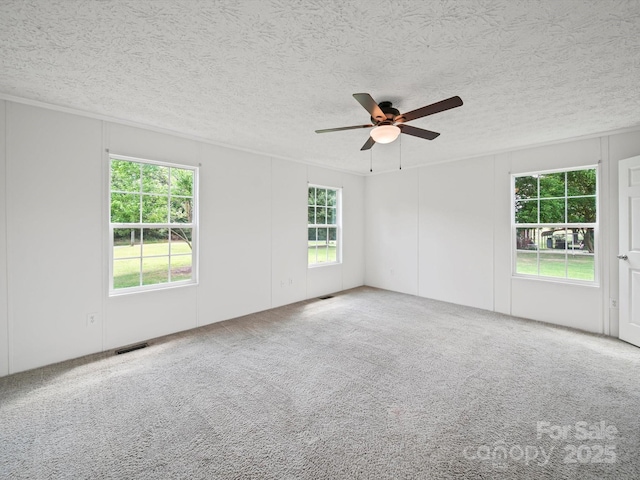 714 Helms Efird Rd, Marshville, NC 28103 - carpeted empty room featuring ceiling fan and a textured ceiling