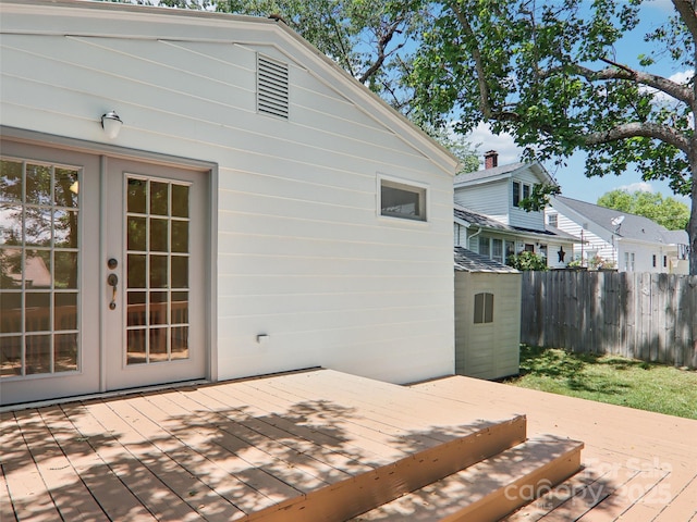 27 Alabama Ave, Weaverville, NC 28787 - view of patio with french doors and a deck