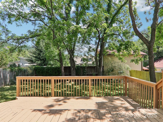 27 Alabama Ave, Weaverville, NC 28787 - wooden deck with a fenced backyard