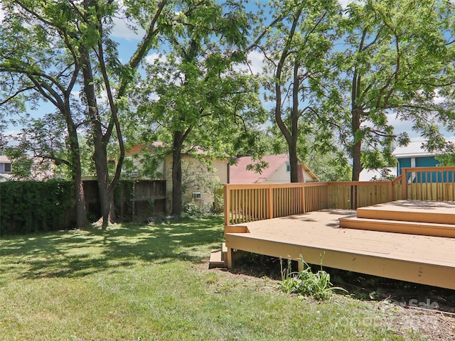 27 Alabama Ave, Weaverville, NC 28787 - view of yard with a wooden deck