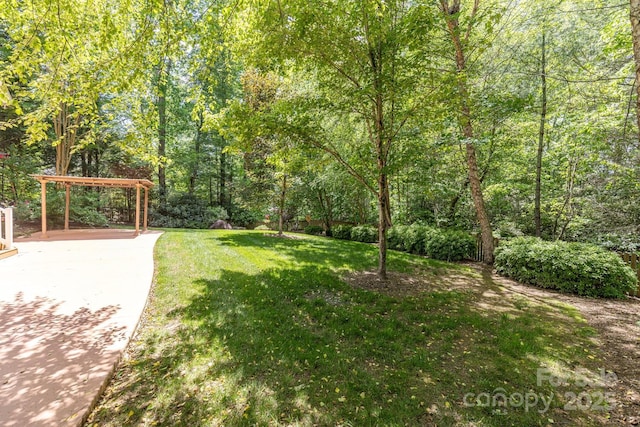190 Jonathan Creek Dr, Etowah, NC 28729 - view of green lawn featuring a forest view