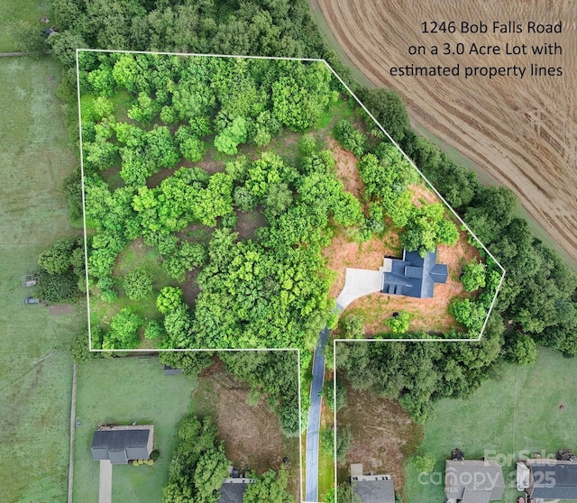 1246 Bob Falls Rd, Shelby, NC 28150 - view of property location featuring property parcel outlined