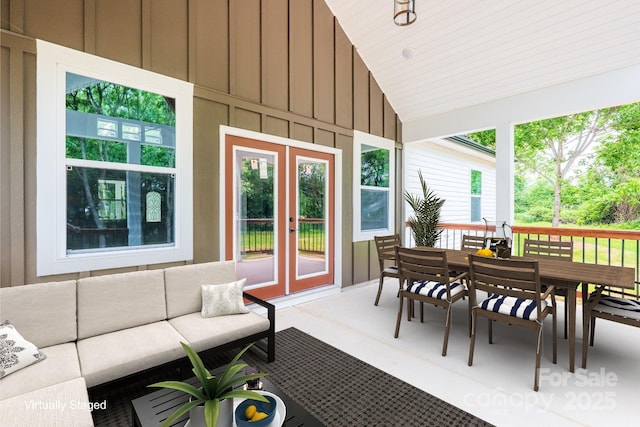 1246 Bob Falls Rd, Shelby, NC 28150 - sunroom / solarium with french doors and vaulted ceiling