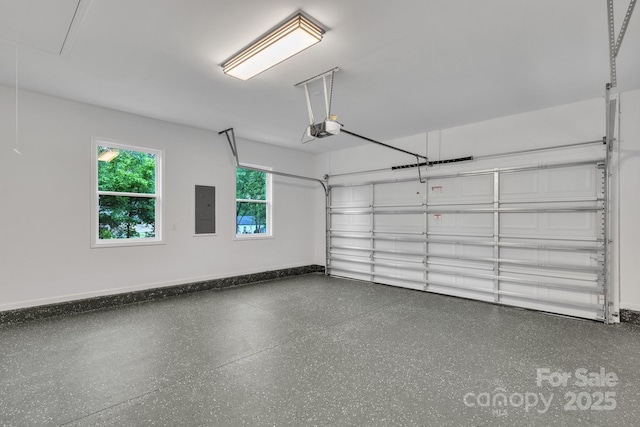 1246 Bob Falls Rd, Shelby, NC 28150 - garage with electric panel and a garage door opener