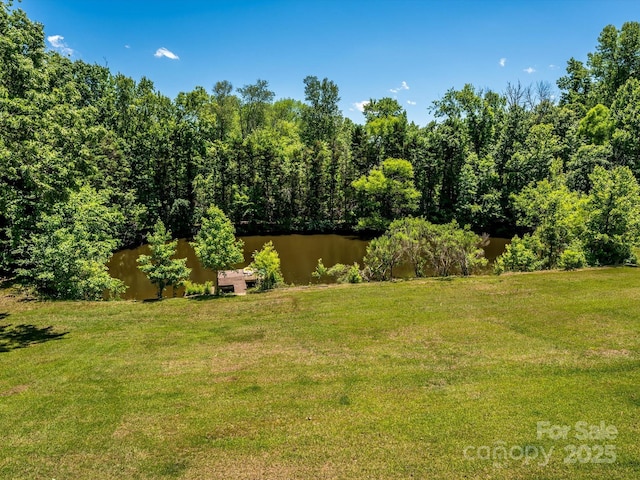 7356 Terrace Dr, Charlotte, NC 28211 - view of grassy yard with a water view and a view of trees
