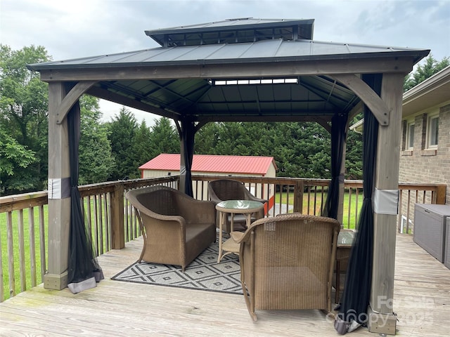 114 Aqua Dr, Forest City, NC 28043 - wooden terrace with a gazebo