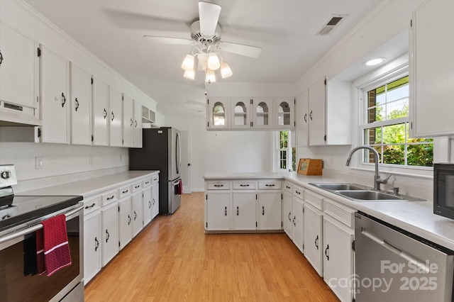 103 Hampshire Ln, Canton, NC 28716 - kitchen featuring appliances with stainless steel finishes, a sink, under cabinet range hood, and white cabinetry