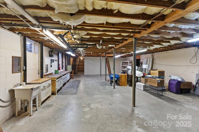 103 Hampshire Ln, Canton, NC 28716 - unfinished basement with a sink