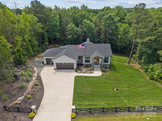 2577 Bonnybrook Cir, Rock Hill, SC 29732 - aerial view of property and surrounding area with a heavily wooded area
