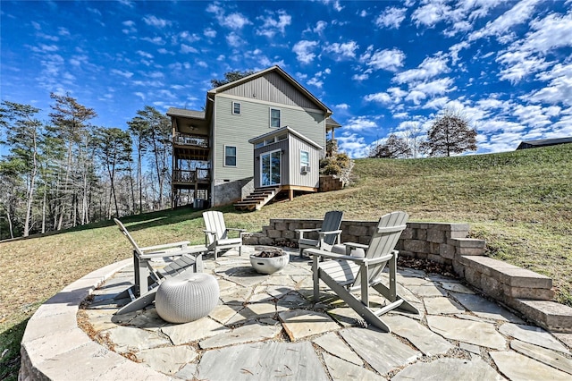 11 Ridge Brook Dr, Weaverville, NC 28787 - view of patio with a fire pit