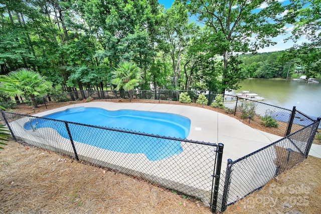 2248 White Heron Rd, Liberty Hill, SC 29074 - view of pool with a water view and view of scattered trees