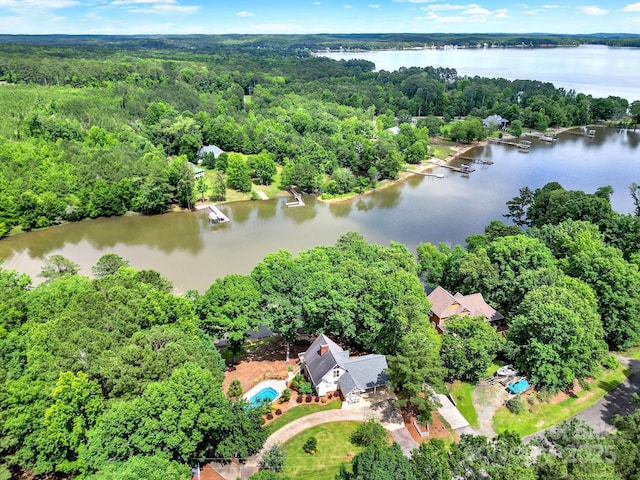 2248 White Heron Rd, Liberty Hill, SC 29074 - aerial overview of property's location featuring a heavily wooded area and a large body of water