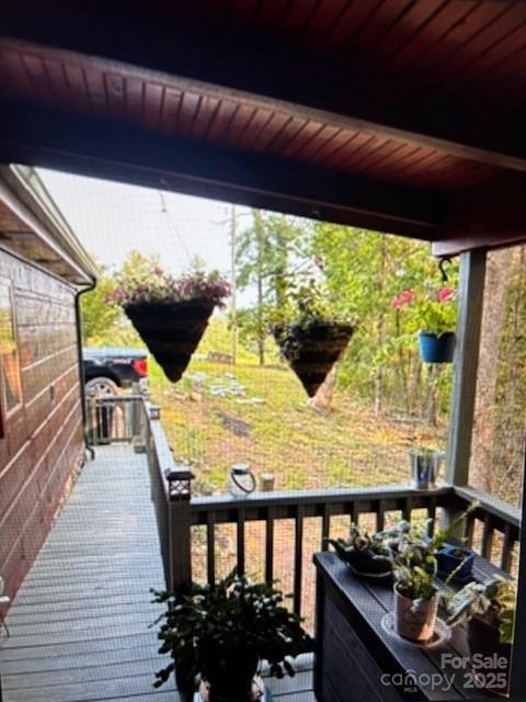 623 Overlook Dr, Spruce Pine, NC 28777 - view of wooden terrace