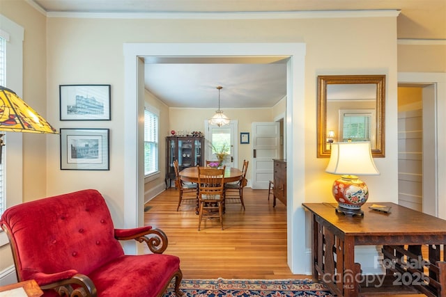 108 Connally St, Black Mountain, NC 28711 - dining room featuring wood finished floors and crown molding