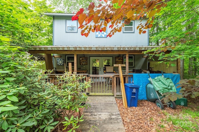 108 Connally St, Black Mountain, NC 28711 - view of front of house featuring a porch and french doors
