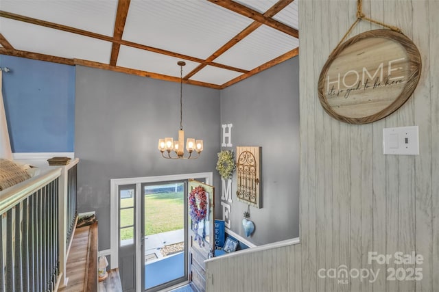 1 Plaza Dr, Granite Falls, NC 28630 - entryway featuring a high ceiling and a chandelier