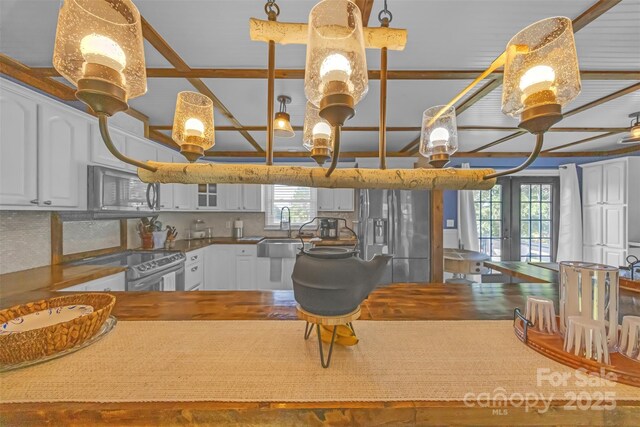 1 Plaza Dr, Granite Falls, NC 28630 - kitchen featuring stainless steel appliances, a sink, french doors, and healthy amount of natural light