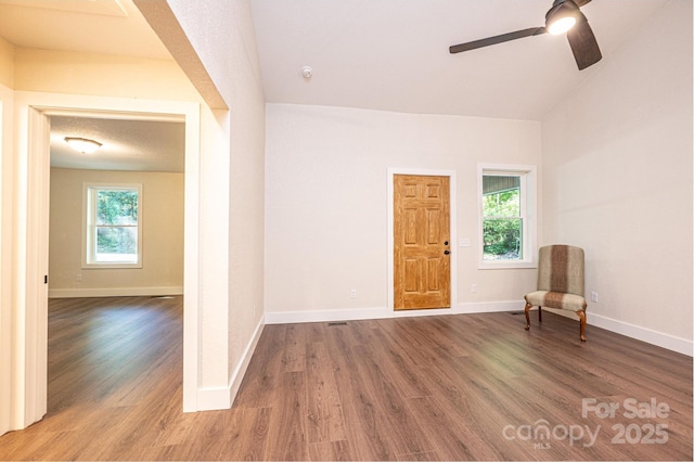 2448 Alfred Hartley Rd, Lenoir, NC 28645 - spare room with a ceiling fan, wood finished floors, and baseboards