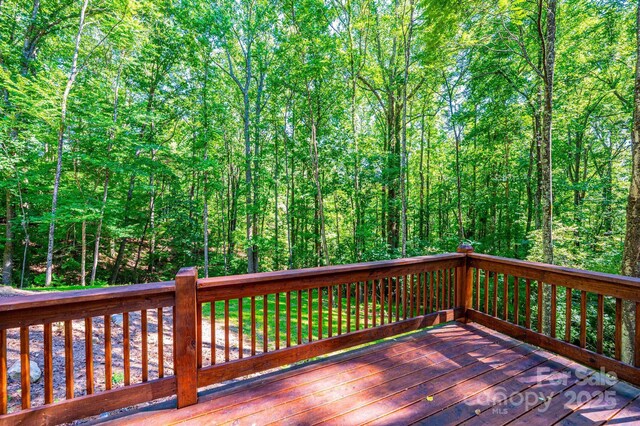2448 Alfred Hartley Rd, Lenoir, NC 28645 - wooden terrace featuring a forest view