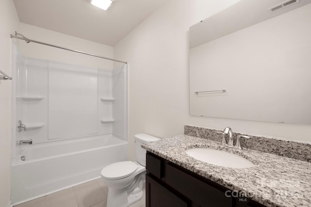 5160 Thomasville Dr Unit 123, Belmont, NC 28012 - full bath featuring vanity, tile patterned floors, toilet, and washtub / shower combination