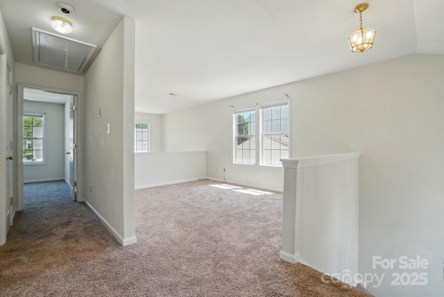 8605 Sawleaf Ct, Charlotte, NC 28215 - empty room featuring attic access, carpet, and baseboards