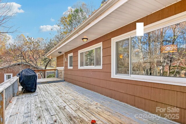 231 Highlands Loop, Maggie Valley, NC 28751 - wooden deck with area for grilling