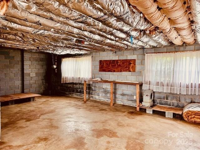 6714 Old Shelby Rd, Vale, NC 28168 - basement featuring concrete block wall
