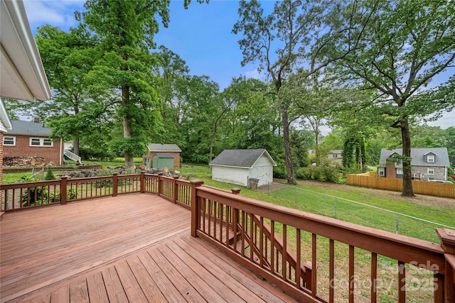 725 W Graham St, Shelby, NC 28150 - deck with view of scattered trees