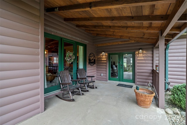 101 Trinity Dr, Clyde, NC 28721 - view of patio / terrace with french doors
