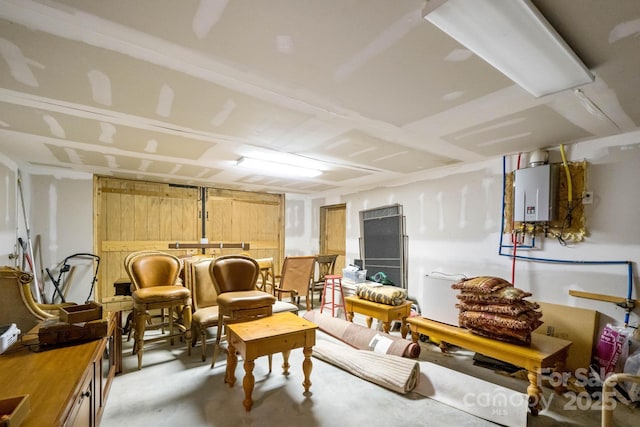 140 Spruce Hollow Rd, Beech Mountain, NC 28604 - sitting room with tankless water heater