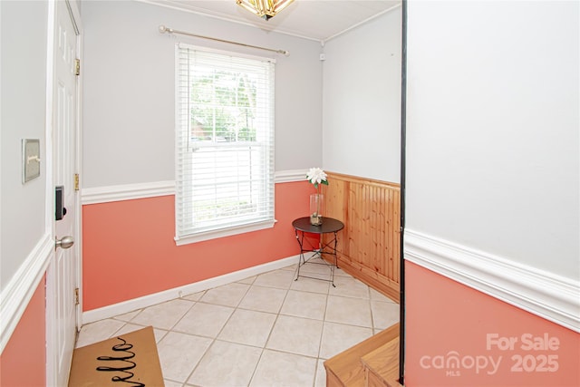 10945 Winterbourne Ct, Charlotte, NC 28277 - interior space featuring wainscoting and light tile patterned floors