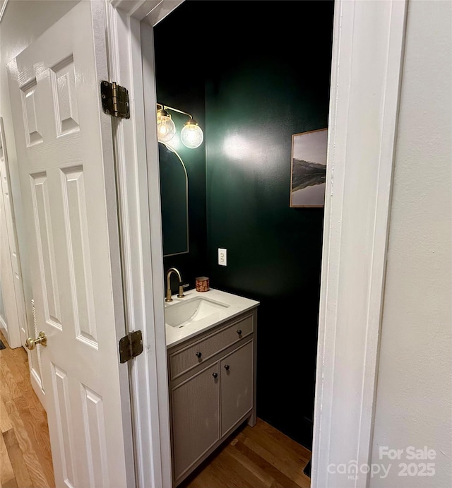 4230 Berry Hill Ct, Concord, NC 28025 - bathroom with wood finished floors and vanity