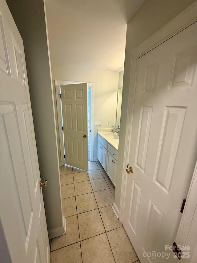 4230 Berry Hill Ct, Concord, NC 28025 - bathroom with vanity and tile patterned flooring