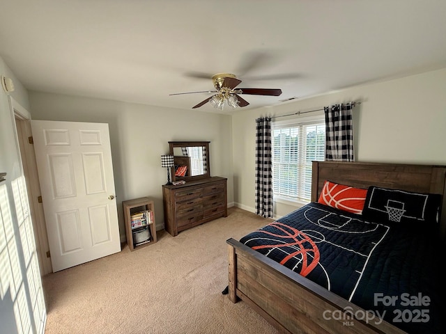 4230 Berry Hill Ct, Concord, NC 28025 - bedroom featuring light colored carpet and ceiling fan