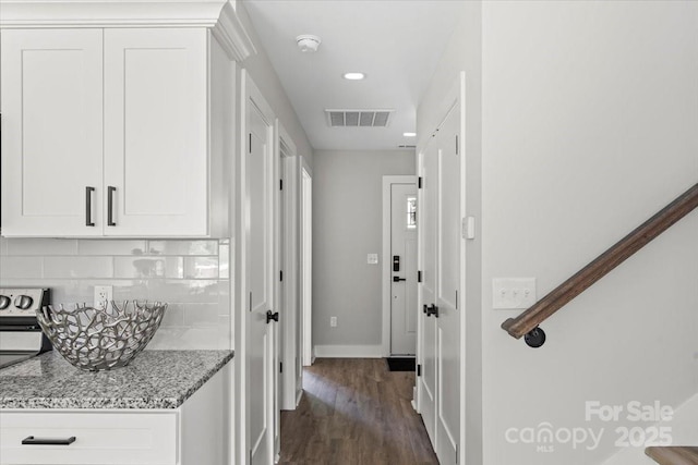 2906 Swicegood Rd, Linwood, NC 27299 - corridor with dark wood-type flooring, recessed lighting, and baseboards