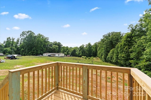 2906 Swicegood Rd, Linwood, NC 27299 - wooden deck featuring a lawn