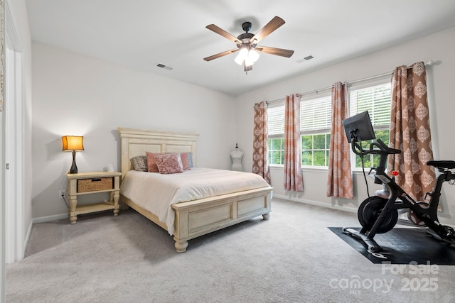 12637 Belmont Mansion Dr, Charlotte, NC 28273 - bedroom with carpet floors, baseboards, and a ceiling fan