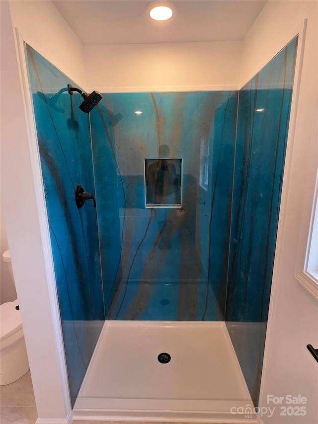 4364 Grover Pl, Granite Falls, NC 28630 - full bathroom with toilet and a marble finish shower