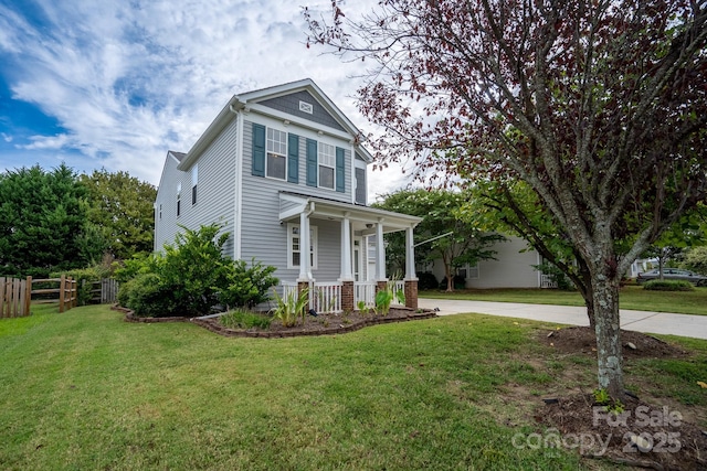 12719 Walking Stick Dr, Charlotte, NC 28278 - neoclassical home with a porch and driveway